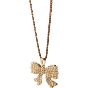 Pho Betsey Johnson rose gold bow necklace